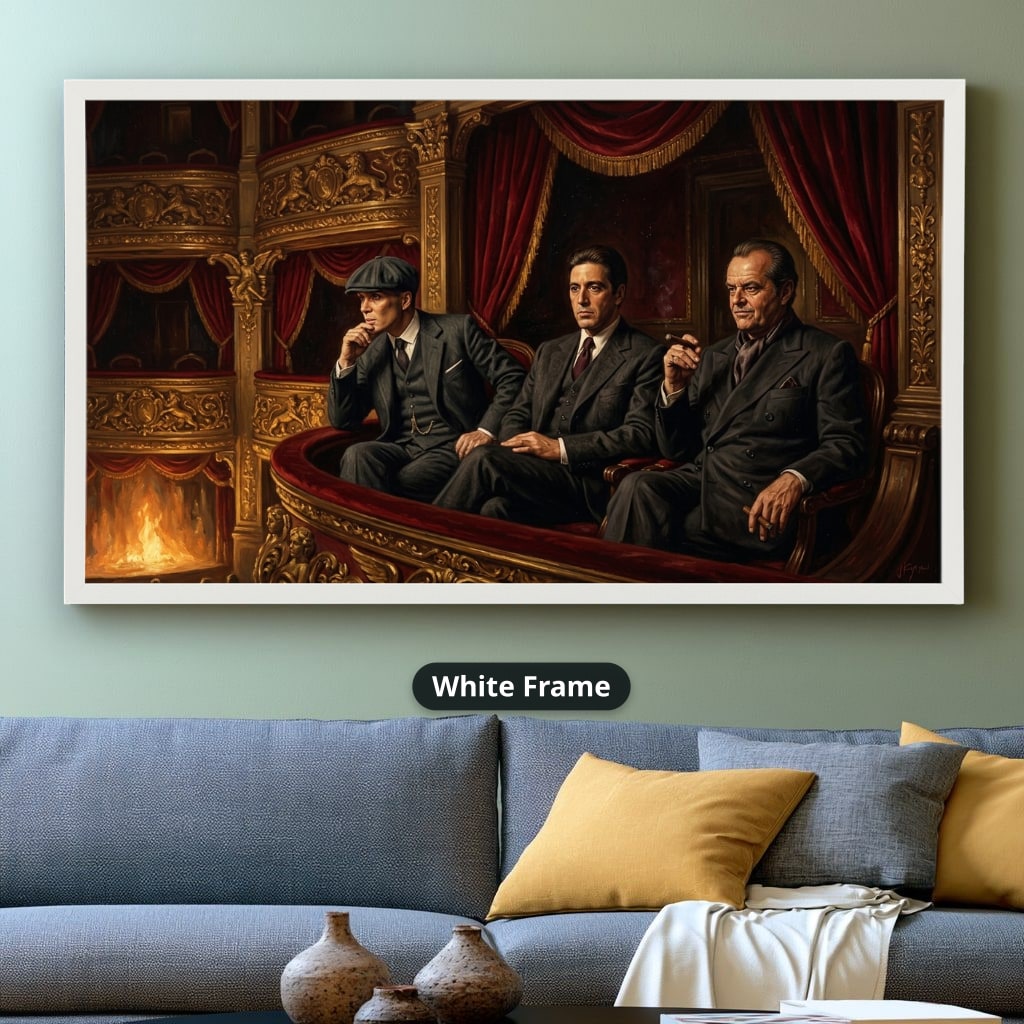 Mafia Canvas Wall Art, Gangster Artwork, Vintage Mafia Scene