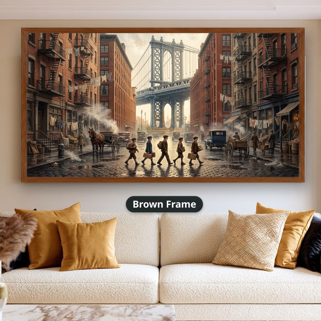 Gangster Canvas Wall Art, Mafia Street Scene