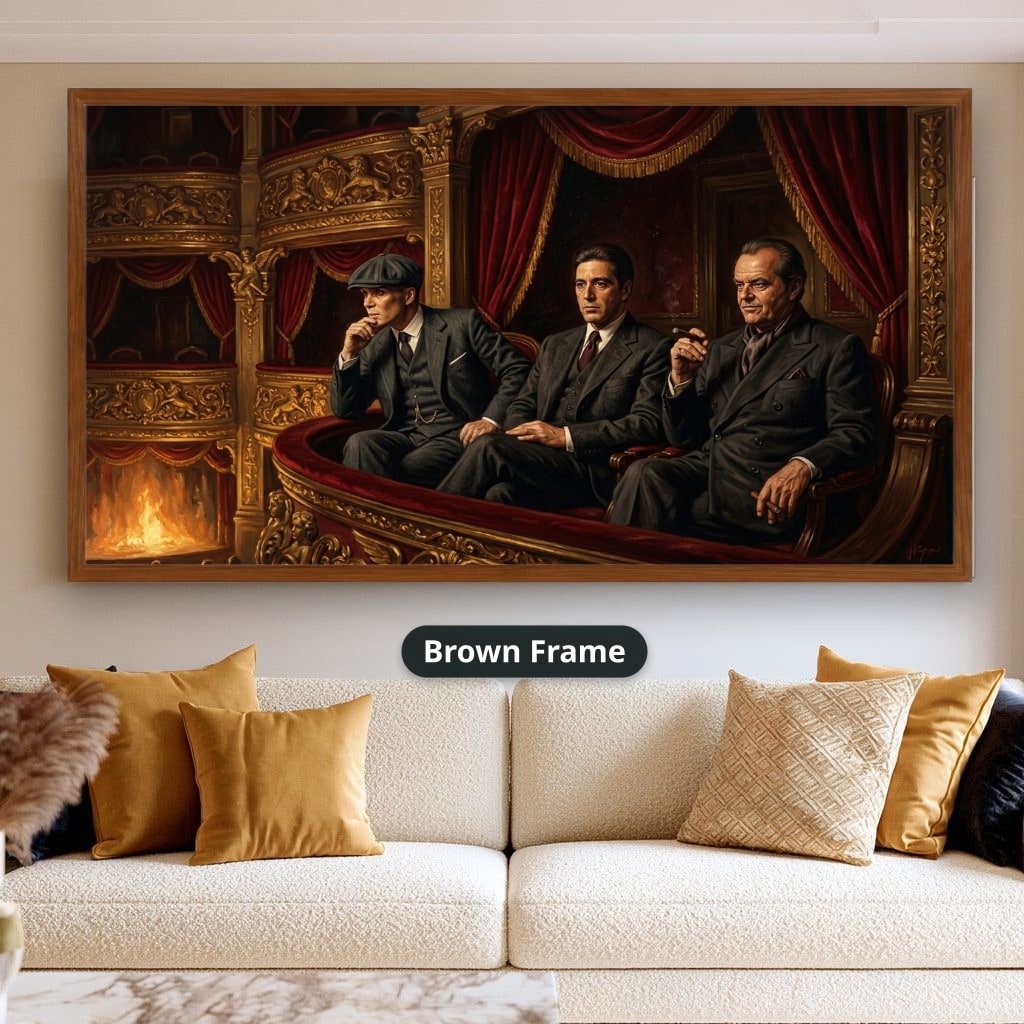Mafia Canvas Wall Art, Gangster Artwork, Vintage Mafia Scene