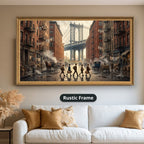 Gangster Canvas Wall Art, Mafia Street Scene