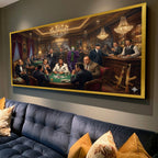 Mafia Canvas Wall Art, gangster artwork, casino scene print