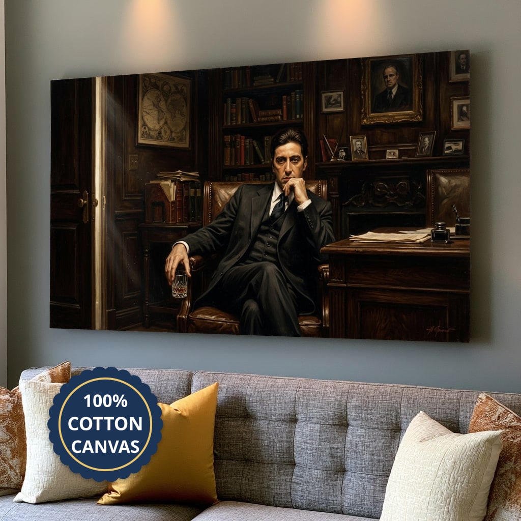 Mafia Canvas Wall Art, Gangster Artwork, Vintage Mafia Decor