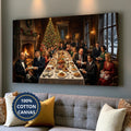 Gangster Mafia Canvas Wall Art, Holiday Dinner Scene