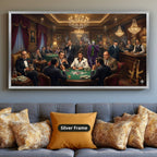 Mafia Canvas Wall Art, gangster artwork, casino scene print