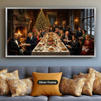 Gangster Mafia Canvas Wall Art, Holiday Dinner Scene