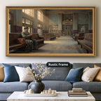 Mafia Canvas Wall Art, Gangster Artwork, Vintage Train Station Decor