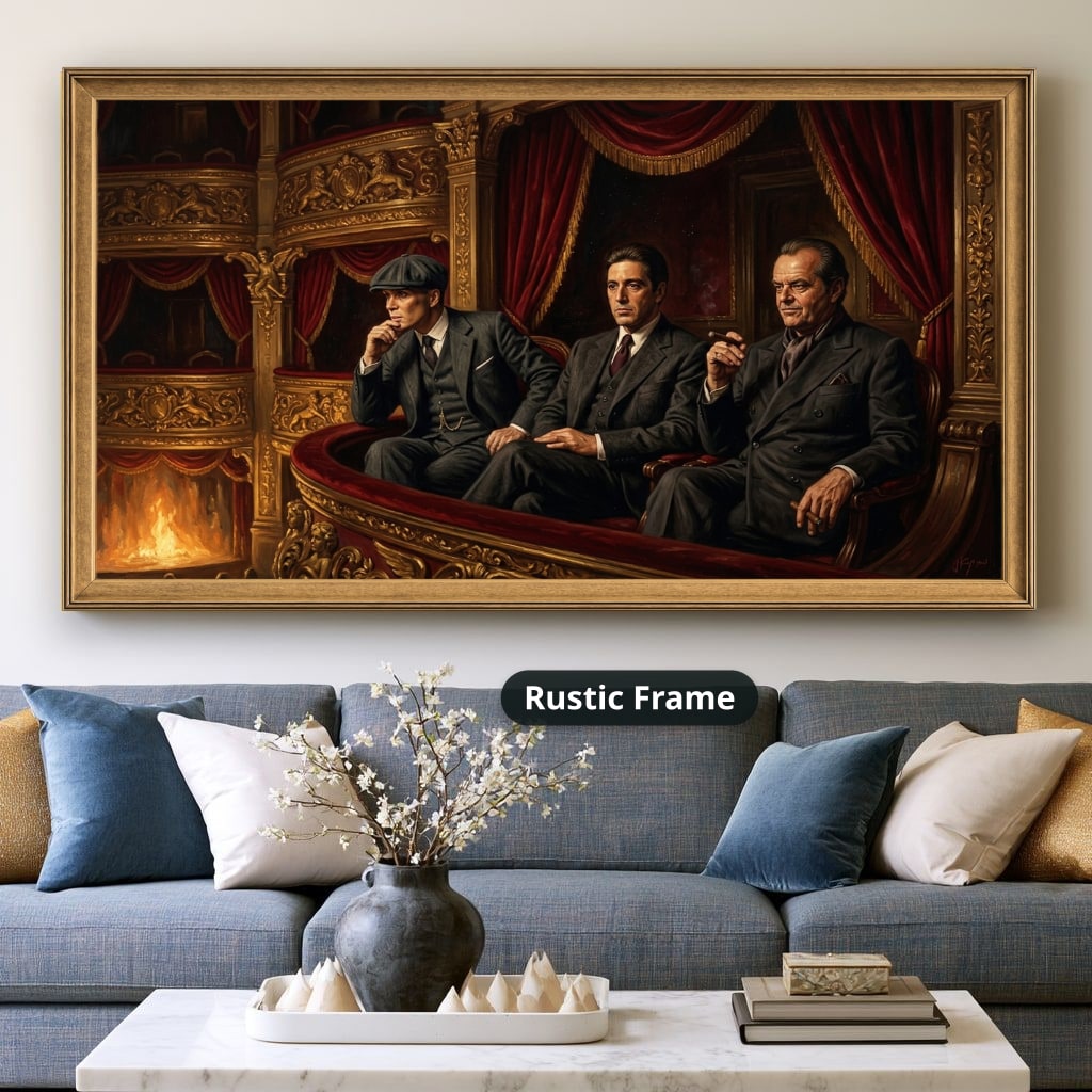 Mafia Canvas Wall Art, Gangster Artwork, Vintage Mafia Scene