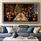 Gangster Mafia Canvas Wall Art, Holiday Dinner Scene