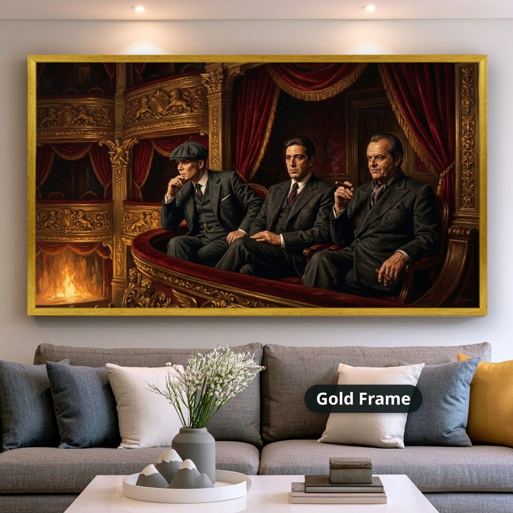 Mafia Canvas Wall Art, Gangster Artwork, Vintage Mafia Scene
