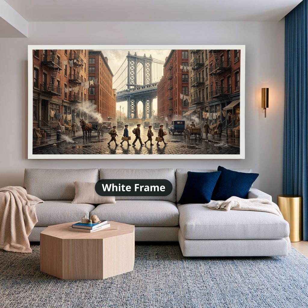 Gangster Canvas Wall Art, Mafia Street Scene