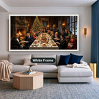 Gangster Mafia Canvas Wall Art, Holiday Dinner Scene