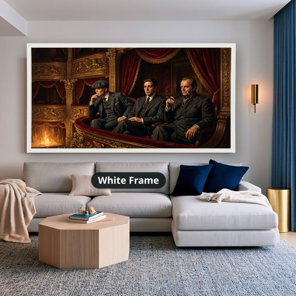 Mafia Canvas Wall Art, Gangster Artwork, Vintage Mafia Scene
