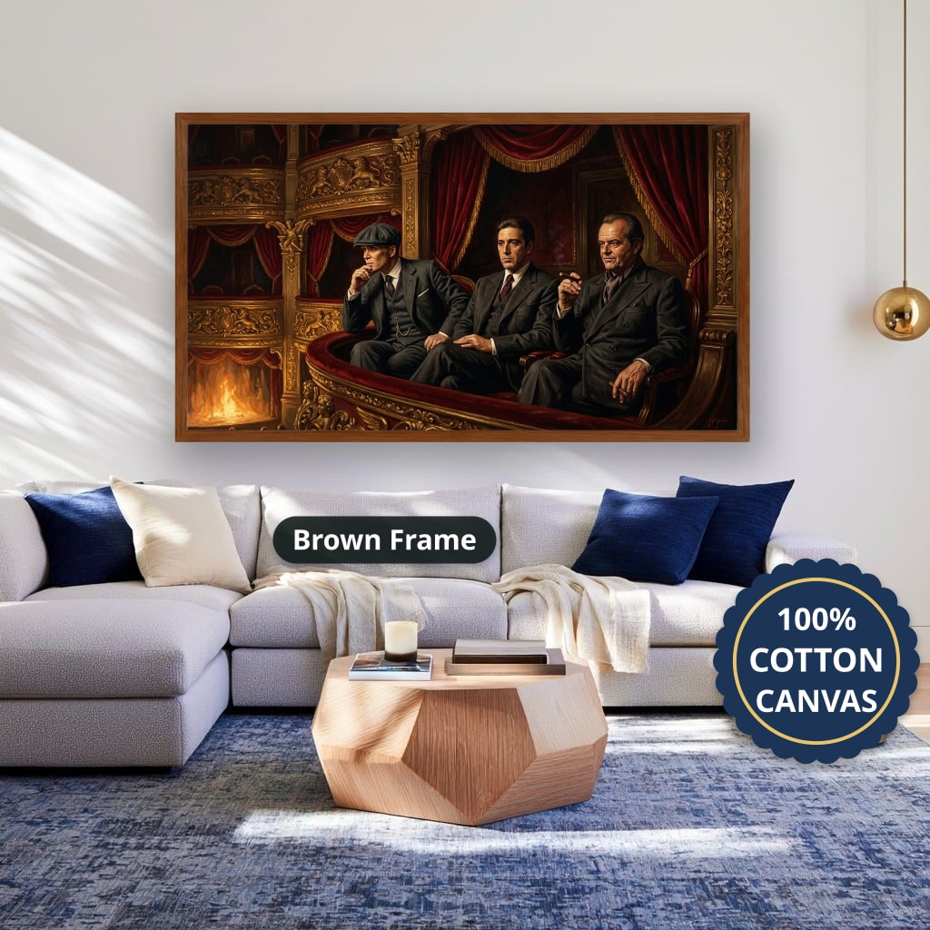 Mafia Canvas Wall Art, Gangster Artwork, Vintage Mafia Scene