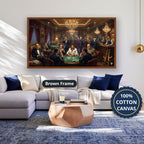Mafia Canvas Wall Art, gangster artwork, casino scene print