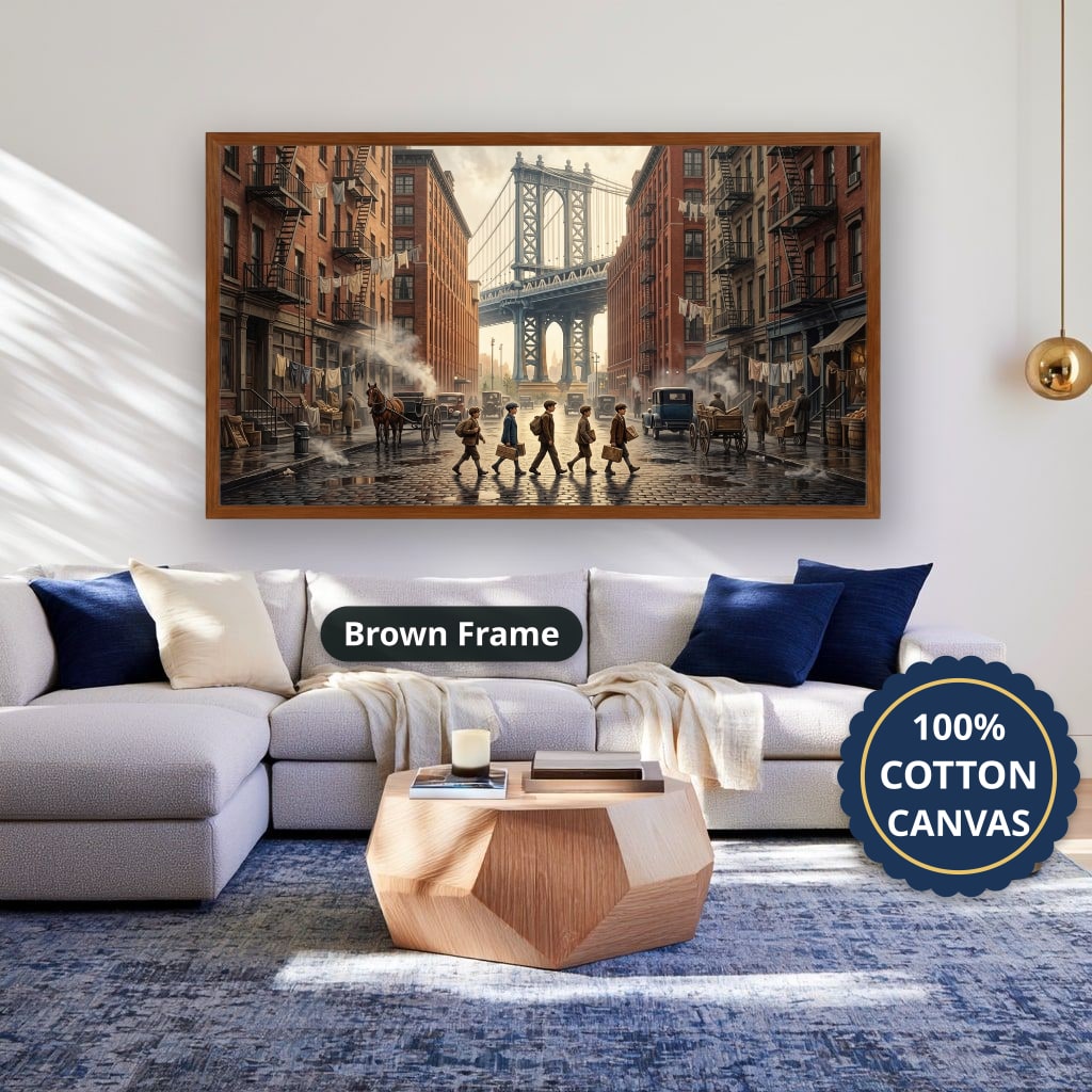 Gangster Canvas Wall Art, Mafia Street Scene