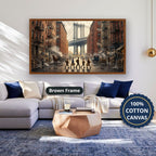 Gangster Canvas Wall Art, Mafia Street Scene