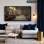 Mafia Canvas Wall Art, Gangster Artwork, Vintage Train Station Decor