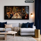 Gangster Mafia Canvas Wall Art, Holiday Dinner Scene