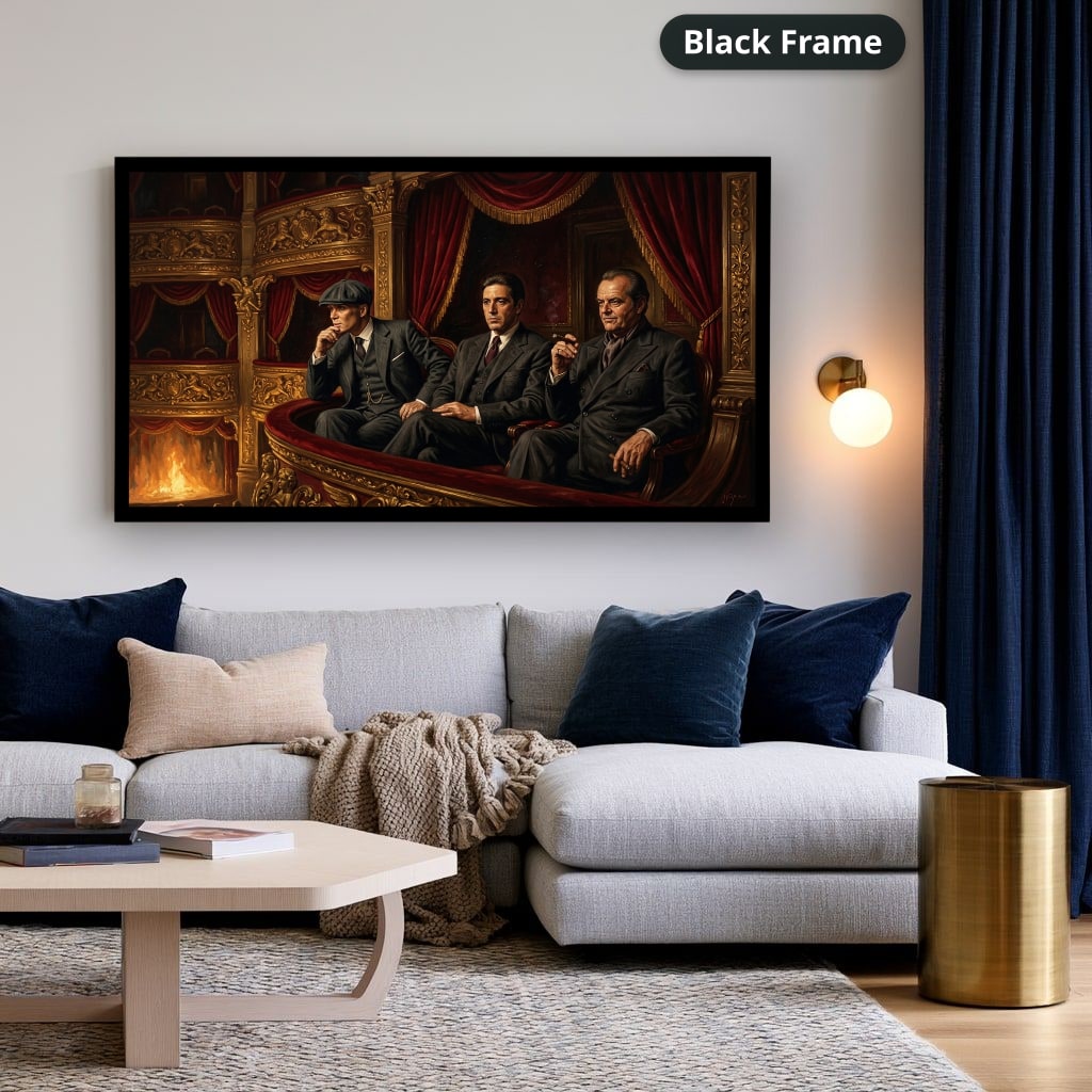 Mafia Canvas Wall Art, Gangster Artwork, Vintage Mafia Scene