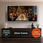 Gangster Mafia Canvas Wall Art, Holiday Dinner Scene