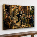 Gangster Canvas Wall Art, Mafia Scene, Vintage Gangster Art
