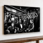 Gangster Mafia Canvas Wall Art, Vintage Crime Scene Wall Decor