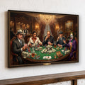 Gangster Canvas Wall Art, Mafia Poker Scene, Casino Wall Decor