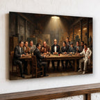 Gangster Canvas Wall Art, Mafia Art Print, Vintage Mafia Scene