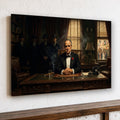 Gangster Mafia Canvas Wall Art, Vintage Godfather Artwork