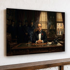 Gangster Mafia Canvas Wall Art, Vintage Godfather Artwork