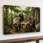 Gangster Mafia Canvas Wall Art, Vintage Mafia Scene, Man Cave Decor