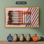 Vintage Cigarettes And Lipstick Canvas Wall Art, Oversized Horizontal