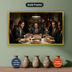 Gangster Mafia Canvas Wall Art, Vintage Restaurant Scene