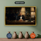 Gangster Mafia Canvas Wall Art, Vintage Godfather Artwork