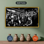Gangster Mafia Canvas Wall Art, Vintage Crime Scene Wall Decor