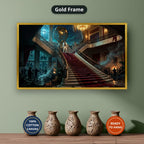 Gangster Canvas Wall Art, Mafia Wall Decor, Luxury Mansion Art