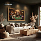 Gangster Canvas Wall Art, Mafia Poker Scene, Casino Wall Decor