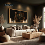 Gangster In Leather Armchair Canvas Wall Art, Oversized Horizontal