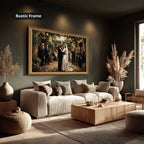 Gangster Wedding Scene, Mafia Canvas Wall Art, Horizontal Wall Decor
