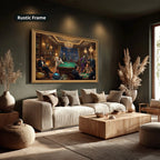 Gangster Canvas Wall Art, Mafia Scene Wall Art, Casino Night Decor