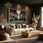 Gangster Casino Scene, Mafia Canvas Wall Art, Vintage Gambling Artwork