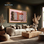Vintage Cigarettes And Lipstick Canvas Wall Art, Oversized Horizontal