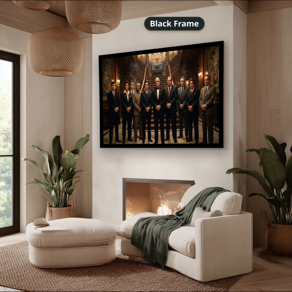 Gangster Mafia Canvas Wall Art, Vintage Mafia Print, Man Cave Decor – Horizontal No. 1