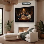 Gangster Mafia Canvas Wall Art, Mafia Meeting Print