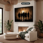 Gangster Mafia Canvas Wall Art, Vintage Mafia Print, Man Cave Decor – Horizontal No. 2