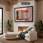 Vintage Cigarettes And Lipstick Canvas Wall Art, Oversized Horizontal