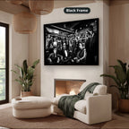 Gangster Mafia Canvas Wall Art, Vintage Crime Scene Wall Decor
