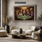 Gangster Canvas Wall Art, Mafia Poker Scene, Casino Wall Decor