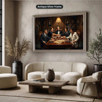 Gangster Mafia Canvas Wall Art, Mafia Meeting Print
