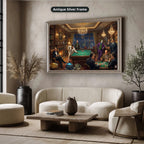 Gangster Canvas Wall Art, Mafia Scene Wall Art, Casino Night Decor